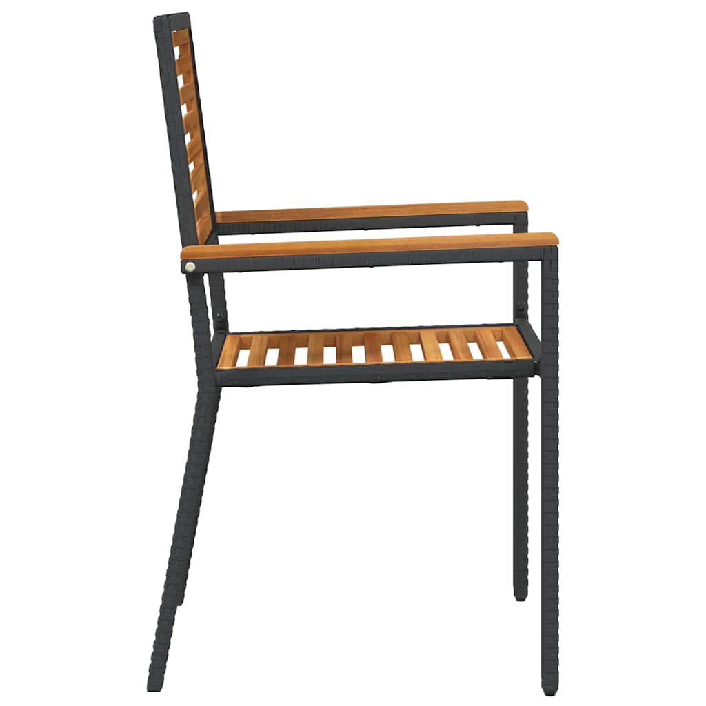 Garten Stapelstühle 2 pcs Braun, Schwarz